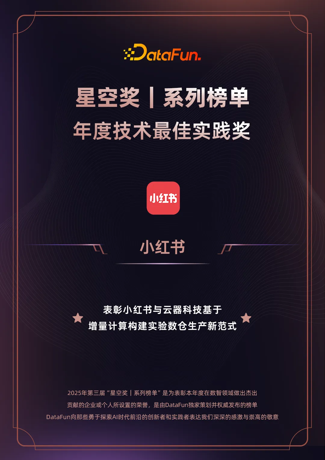 云器科技荣膺星空奖2025年度三项大奖｜以增量计算为支点，加速Data+AI融合